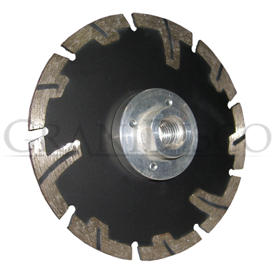 Disco Diamante Ø 115 a 230 Negro Refuerzo Segmento-T  CON PLATO