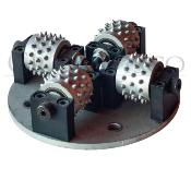 Plato Abujardar ø 200 mm. 4 Rodillos Medianos 45 Puntas