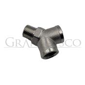 Racor Distribuidor en "Y" 1/4" Rosca Macho - 2 Hembras 1/4"
