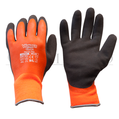 Guante Antifrio-Impermeable Latex Naranja c/Puño Tallas 9 y 10 